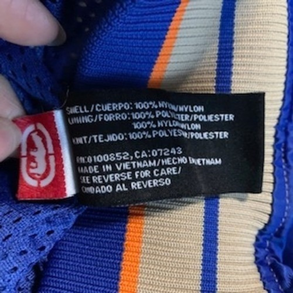 Ecko Unltd Track Jacket Mens 2XL Tan Blue Orange Y2K Streetwear 72 Vintage - Picture 13 of 16